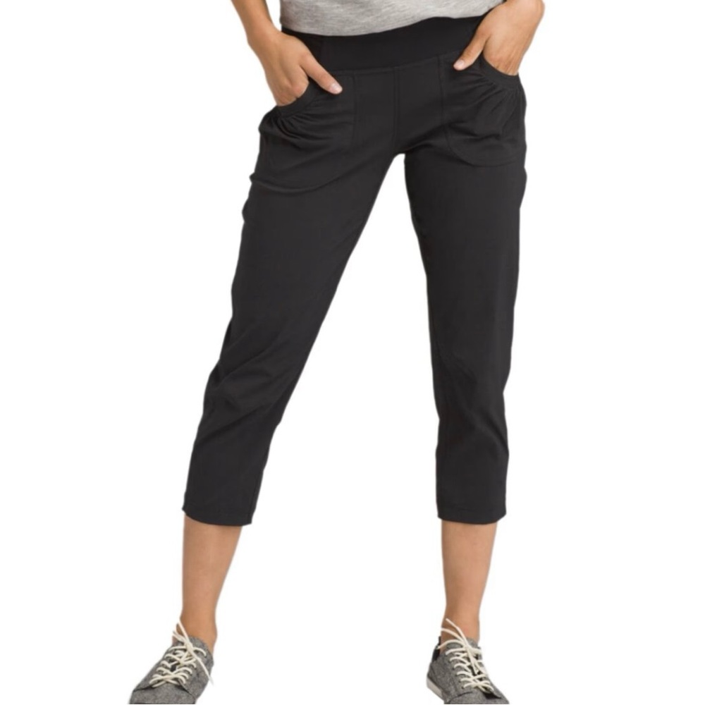 PRANA Summit Capri Black Pull On Cropped Outdoor Hiking Active Pants Plus 3X